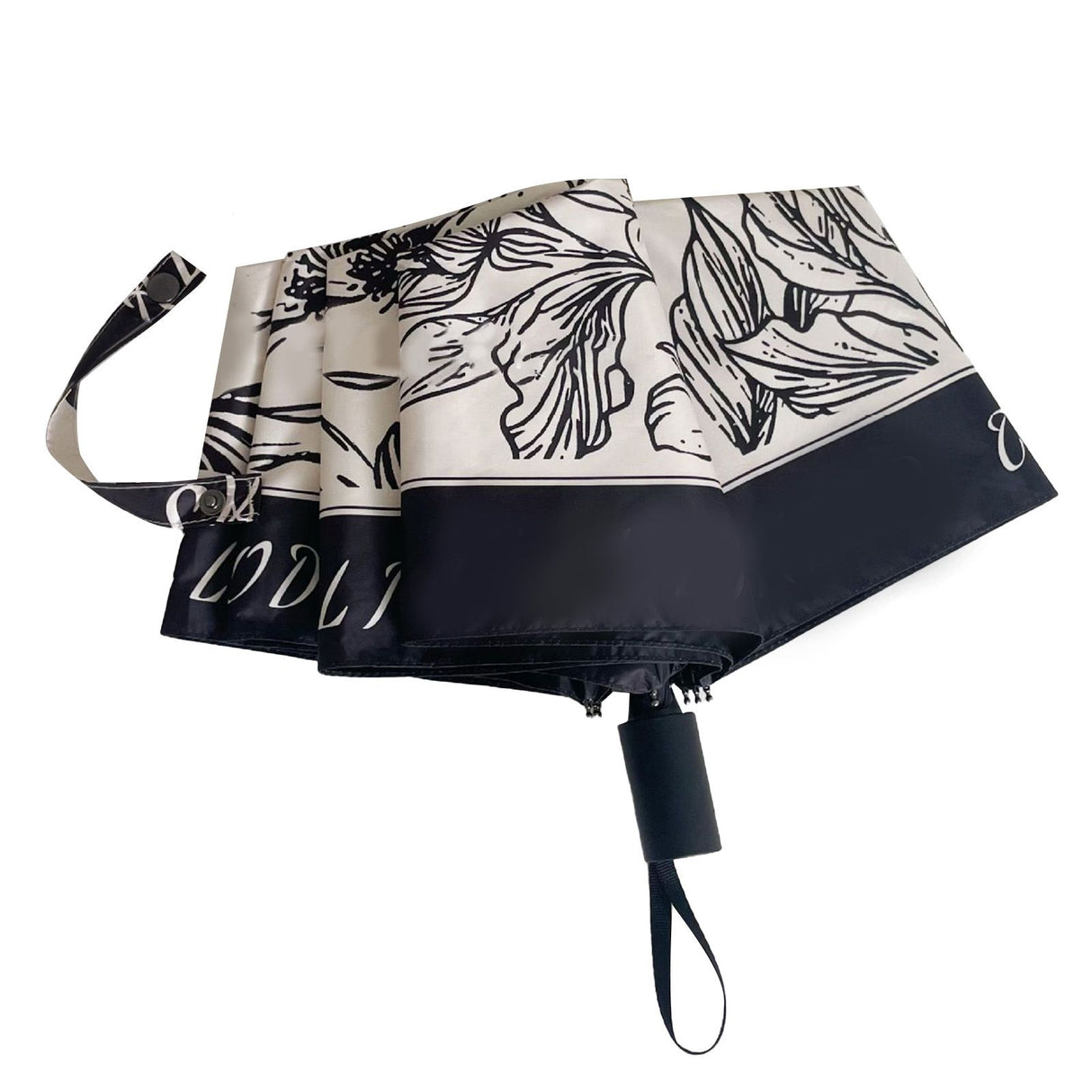 Vintage Floral Sunshade Umbrella Windproof Manual Operation Lightweight Folding Umbrella for Women Girls Kids
