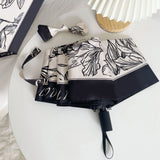Vintage Floral Sunshade Umbrella Windproof Manual Operation Lightweight Folding Umbrella for Women Girls Kids