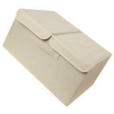 Underwear Socks Storage Organizer with Double Lid Foldable Thick Sock Underwear Storage Case for Socks Bras Ties Towels Khaki