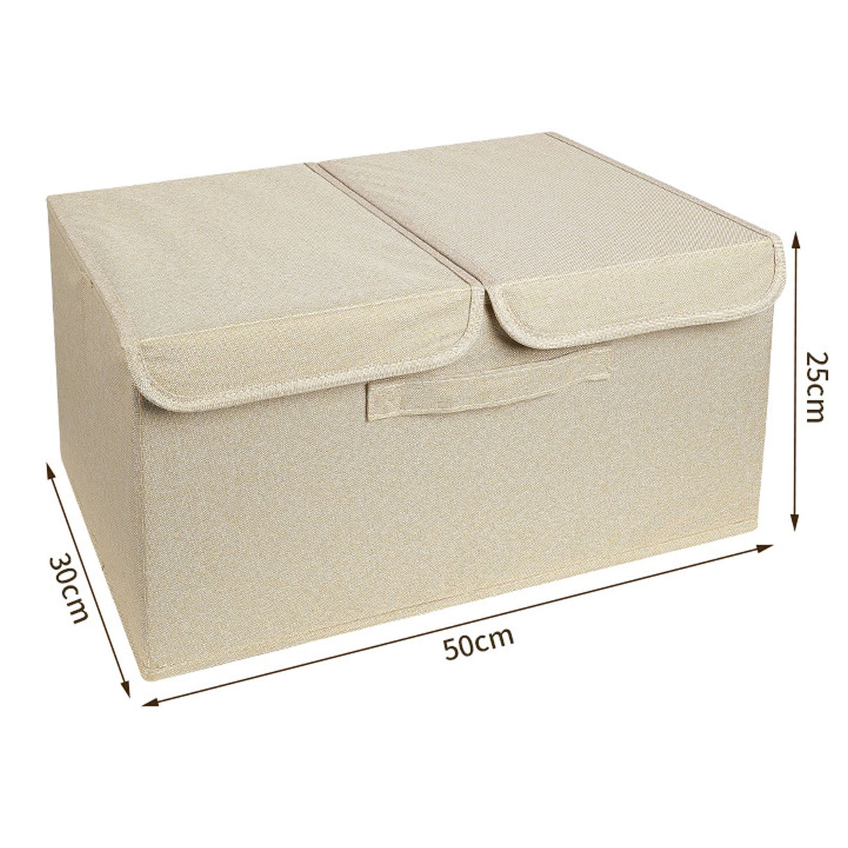 Underwear Socks Storage Organizer with Double Lid Foldable Thick Sock Underwear Storage Case for Socks Bras Ties Towels Khaki