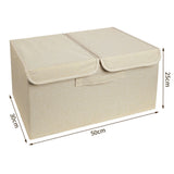 Underwear Socks Storage Organizer with Double Lid Foldable Thick Sock Underwear Storage Case for Socks Bras Ties Towels Khaki - Extra Image