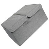 Underwear Socks Storage Organizer with Double Lid Foldable Thick Sock Underwear Storage Case for Socks Bras Ties Towels Dark Gray