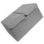 Underwear Socks Storage Organizer with Double Lid Foldable Thick Sock Underwear Storage Case for Socks Bras Ties Towels Dark Gray