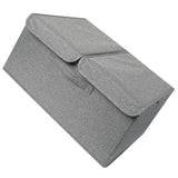 Underwear Socks Storage Organizer with Double Lid Foldable Thick Sock Underwear Storage Case for Socks Bras Ties Towels Dark Gray