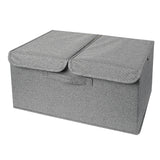 Underwear Socks Storage Organizer with Double Lid Foldable Thick Sock Underwear Storage Case for Socks Bras Ties Towels Dark Gray