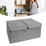 Underwear Socks Storage Organizer with Double Lid Foldable Thick Sock Underwear Storage Case for Socks Bras Ties Towels Dark Gray