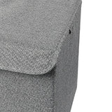 Underwear Socks Storage Organizer with Double Lid Foldable Thick Sock Underwear Storage Case for Socks Bras Ties Towels Dark Gray