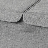 Underwear Socks Storage Organizer with Double Lid Foldable Thick Sock Underwear Storage Case for Socks Bras Ties Towels Dark Gray