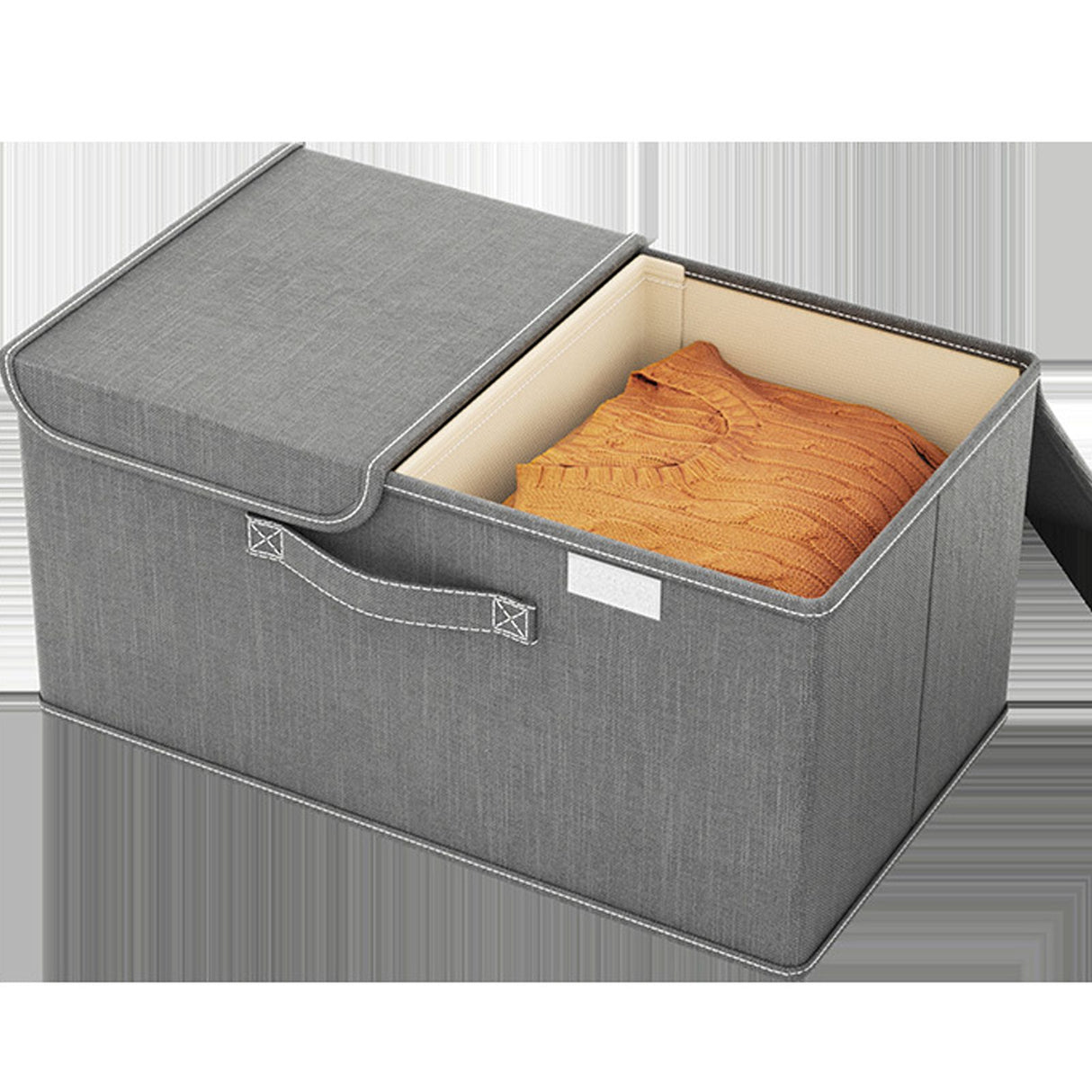 Underwear Socks Storage Organizer with Double Lid Foldable Thick Sock Underwear Storage Case for Socks Bras Ties Towels Dark Gray