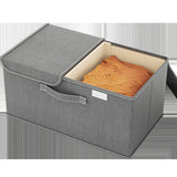 Underwear Socks Storage Organizer with Double Lid Foldable Thick Sock Underwear Storage Case for Socks Bras Ties Towels Dark Gray - Extra Image