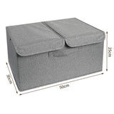 Underwear Socks Storage Organizer with Double Lid Foldable Thick Sock Underwear Storage Case for Socks Bras Ties Towels Dark Gray