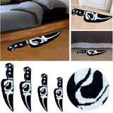 Skull Knife Carpet Horror Scary Scream Bedside Rug Wear Resistant Cashmere Home Welcome Decor 50.8CM