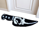 Skull Knife Carpet Horror Scary Scream Bedside Rug Wear Resistant Cashmere Home Welcome Decor 50.8CM - Extra Image