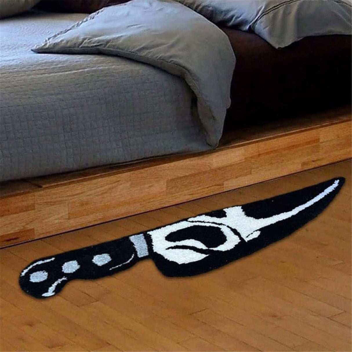 Skull Knife Carpet Horror Scary Scream Bedside Rug Wear Resistant Cashmere Home Welcome Decor 50.8CM