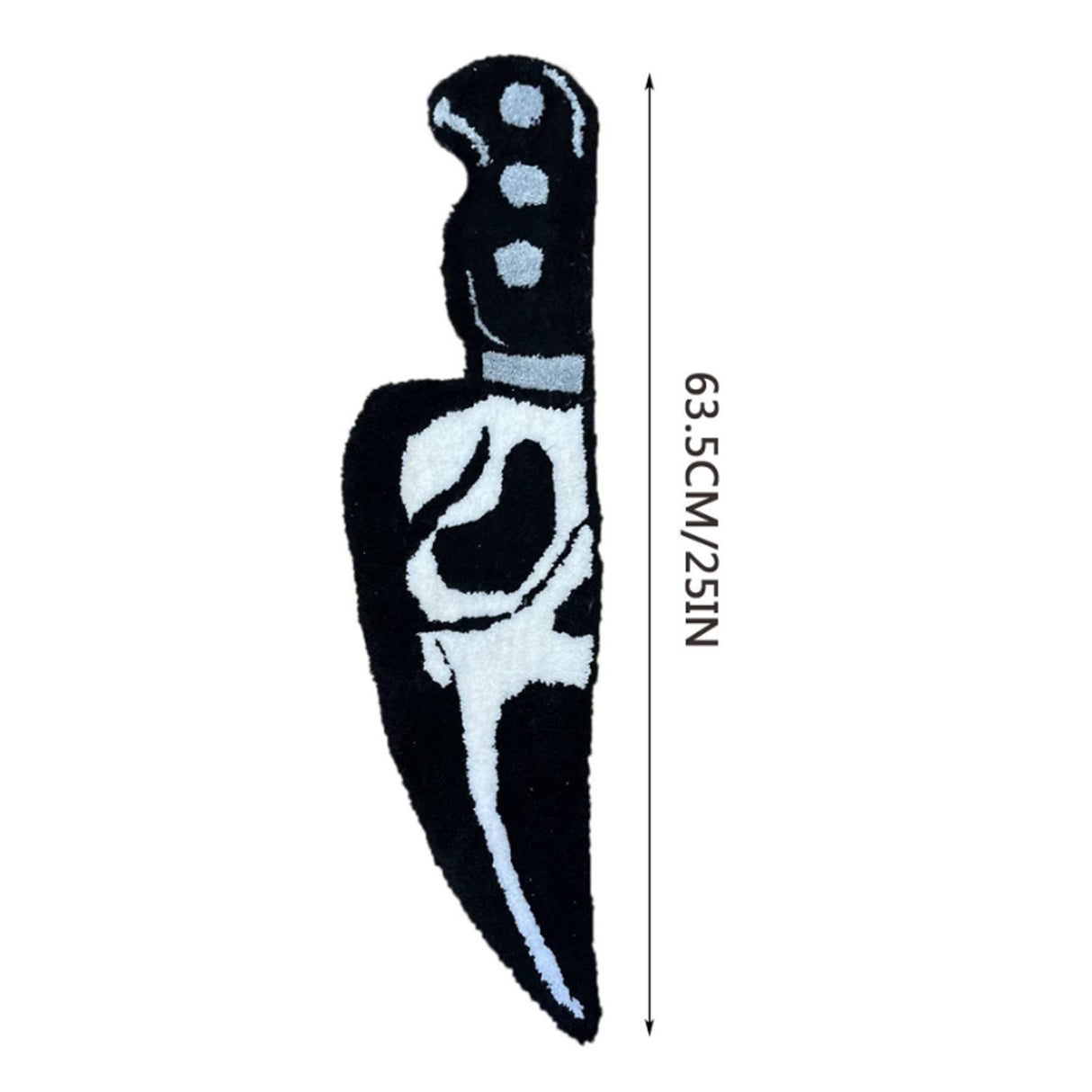 Skull Knife Carpet Horror Scary Scream Bedside Rug Wear Resistant Cashmere Home Welcome Decor 63.5CM