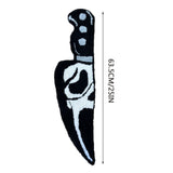 Skull Knife Carpet Horror Scary Scream Bedside Rug Wear Resistant Cashmere Home Welcome Decor 63.5CM