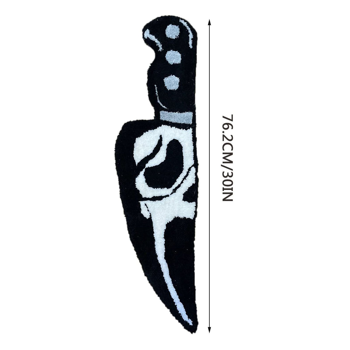 Skull Knife Carpet Horror Scary Scream Bedside Rug Wear Resistant Cashmere Home Welcome Decor 76.2CM