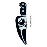 Skull Knife Carpet Horror Scary Scream Bedside Rug Wear Resistant Cashmere Home Welcome Decor 76.2CM