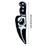 Skull Knife Carpet Horror Scary Scream Bedside Rug Wear Resistant Cashmere Home Welcome Decor 88.9CM