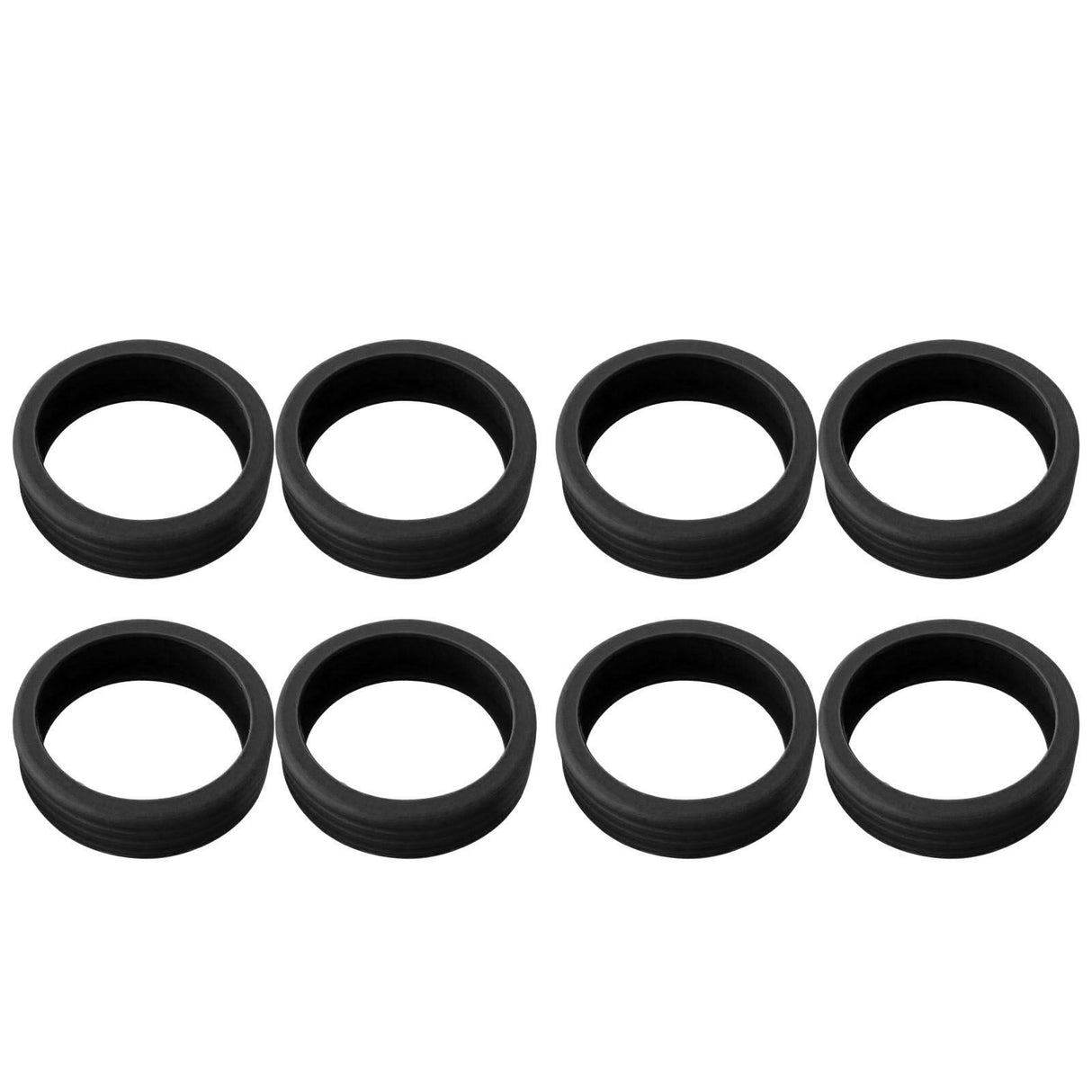 8PCS Luggage Suitcase Wheels Covers Noise Canceling Shock Absorbing Trolley Case Silicone Caster Protection Cover Black