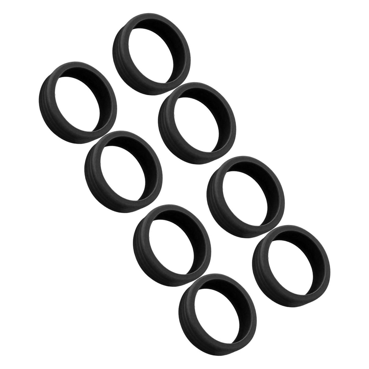 8PCS Luggage Suitcase Wheels Covers Noise Canceling Shock Absorbing Trolley Case Silicone Caster Protection Cover Black