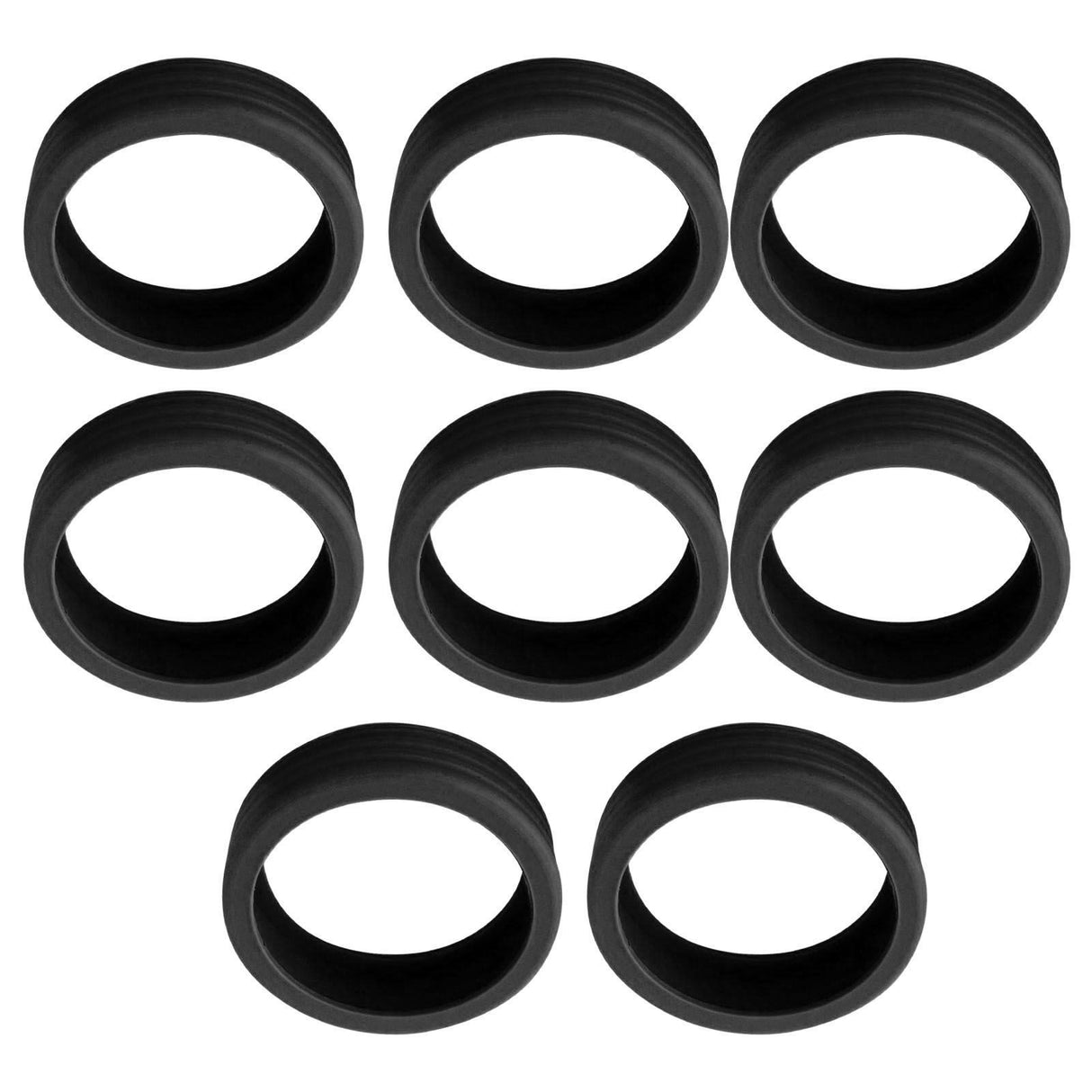 8PCS Luggage Suitcase Wheels Covers Noise Canceling Shock Absorbing Trolley Case Silicone Caster Protection Cover Black
