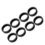 8PCS Luggage Suitcase Wheels Covers Noise Canceling Shock Absorbing Trolley Case Silicone Caster Protection Cover Black