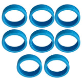 8PCS Luggage Suitcase Wheels Covers Noise Canceling Shock Absorbing Trolley Case Silicone Caster Protection Cover Blue - Rear View