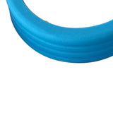 8PCS Luggage Suitcase Wheels Covers Noise Canceling Shock Absorbing Trolley Case Silicone Caster Protection Cover Blue - Close-Up Angle