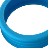 8PCS Luggage Suitcase Wheels Covers Noise Canceling Shock Absorbing Trolley Case Silicone Caster Protection Cover Blue - Low Angle