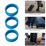 8PCS Luggage Suitcase Wheels Covers Noise Canceling Shock Absorbing Trolley Case Silicone Caster Protection Cover Blue - Extra Image