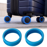 8PCS Luggage Suitcase Wheels Covers Noise Canceling Shock Absorbing Trolley Case Silicone Caster Protection Cover Blue - Extra Image