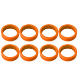 8PCS Luggage Suitcase Wheels Covers Noise Canceling Shock Absorbing Trolley Case Silicone Caster Protection Cover Orange