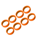 8PCS Luggage Suitcase Wheels Covers Noise Canceling Shock Absorbing Trolley Case Silicone Caster Protection Cover Orange