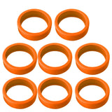 8PCS Luggage Suitcase Wheels Covers Noise Canceling Shock Absorbing Trolley Case Silicone Caster Protection Cover Orange