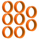 8PCS Luggage Suitcase Wheels Covers Noise Canceling Shock Absorbing Trolley Case Silicone Caster Protection Cover Orange - 45-Degree Angle
