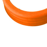 8PCS Luggage Suitcase Wheels Covers Noise Canceling Shock Absorbing Trolley Case Silicone Caster Protection Cover Orange - Close-Up Angle
