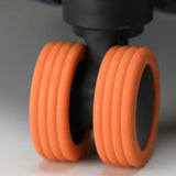 8PCS Luggage Suitcase Wheels Covers Noise Canceling Shock Absorbing Trolley Case Silicone Caster Protection Cover Orange - Extra Image