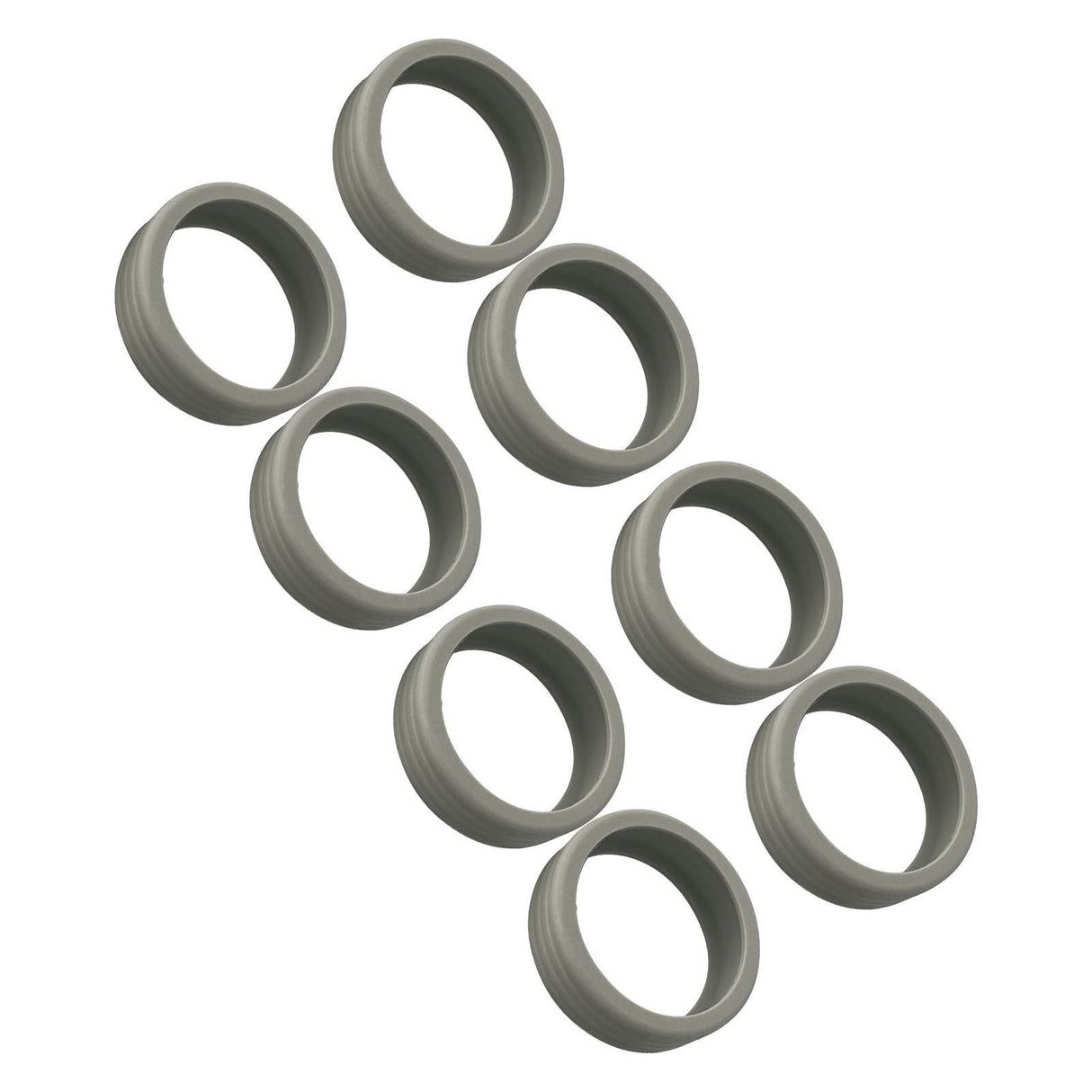 8PCS Luggage Suitcase Wheels Covers Noise Canceling Shock Absorbing Trolley Case Silicone Caster Protection Cover Light Gray