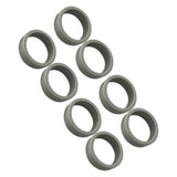 8PCS Luggage Suitcase Wheels Covers Noise Canceling Shock Absorbing Trolley Case Silicone Caster Protection Cover Light Gray - Front View
