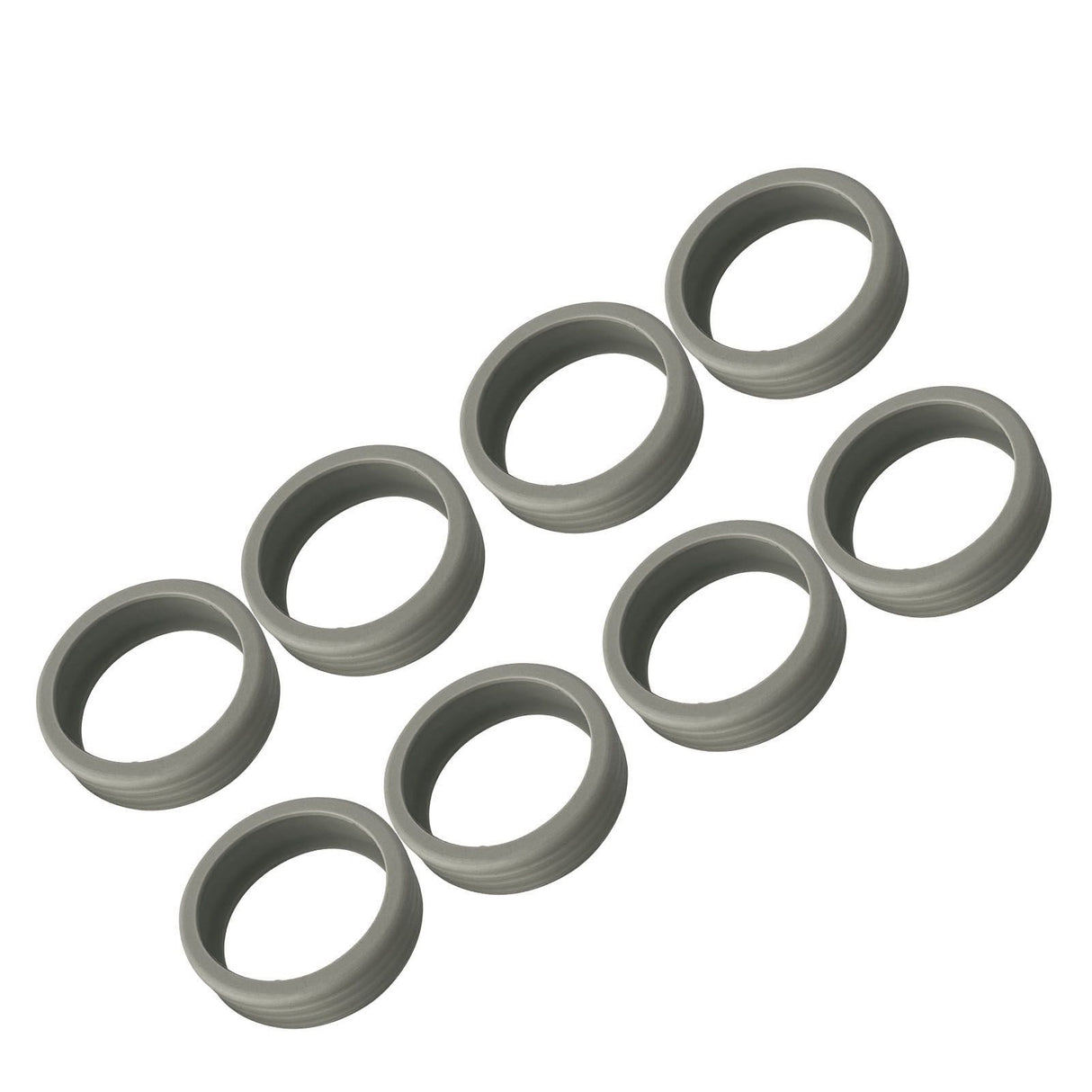 8PCS Luggage Suitcase Wheels Covers Noise Canceling Shock Absorbing Trolley Case Silicone Caster Protection Cover Light Gray