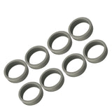 8PCS Luggage Suitcase Wheels Covers Noise Canceling Shock Absorbing Trolley Case Silicone Caster Protection Cover Light Gray
