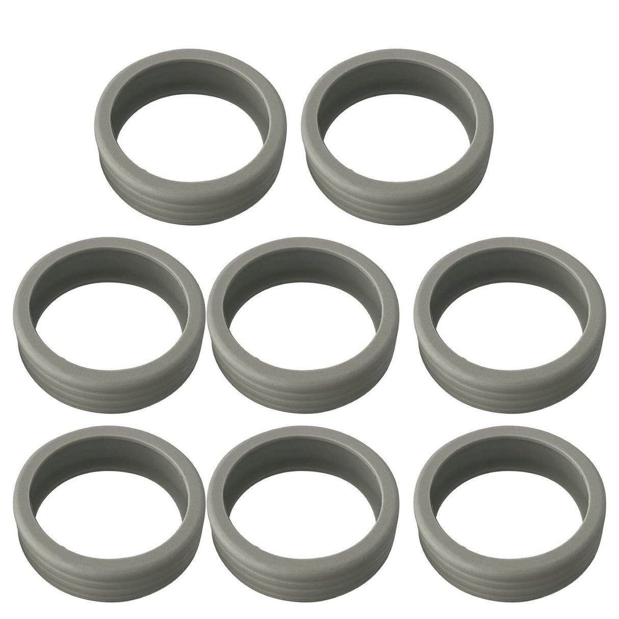 8PCS Luggage Suitcase Wheels Covers Noise Canceling Shock Absorbing Trolley Case Silicone Caster Protection Cover Light Gray