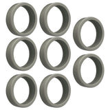 8PCS Luggage Suitcase Wheels Covers Noise Canceling Shock Absorbing Trolley Case Silicone Caster Protection Cover Light Gray