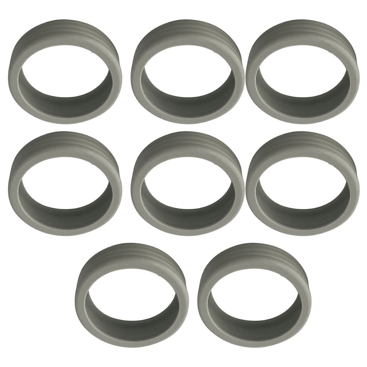 8PCS Luggage Suitcase Wheels Covers Noise Canceling Shock Absorbing Trolley Case Silicone Caster Protection Cover Light Gray