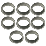 8PCS Luggage Suitcase Wheels Covers Noise Canceling Shock Absorbing Trolley Case Silicone Caster Protection Cover Light Gray - Rear View