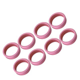 8PCS Luggage Suitcase Wheels Covers Noise Canceling Shock Absorbing Trolley Case Silicone Caster Protection Cover Pink - Side View