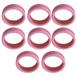 8PCS Luggage Suitcase Wheels Covers Noise Canceling Shock Absorbing Trolley Case Silicone Caster Protection Cover Pink - Rear View