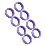 8PCS Luggage Suitcase Wheels Covers Noise Canceling Shock Absorbing Trolley Case Silicone Caster Protection Cover Purple - Front View