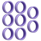8PCS Luggage Suitcase Wheels Covers Noise Canceling Shock Absorbing Trolley Case Silicone Caster Protection Cover Purple - 45-Degree Angle